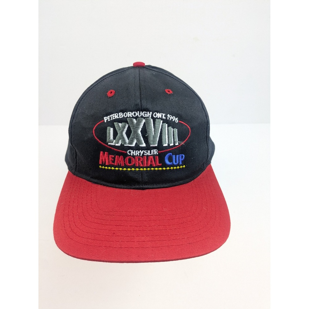 Chrysler Adjustable Black Red Memorial‎ Cup Peterborough Champion Hat 1996 VTG